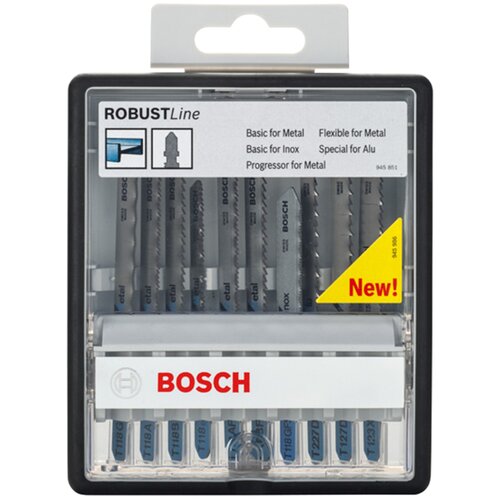 Набор пилок для электролобзика BOSCH Robust Line Metal Expert (2607010541) 10 шт.