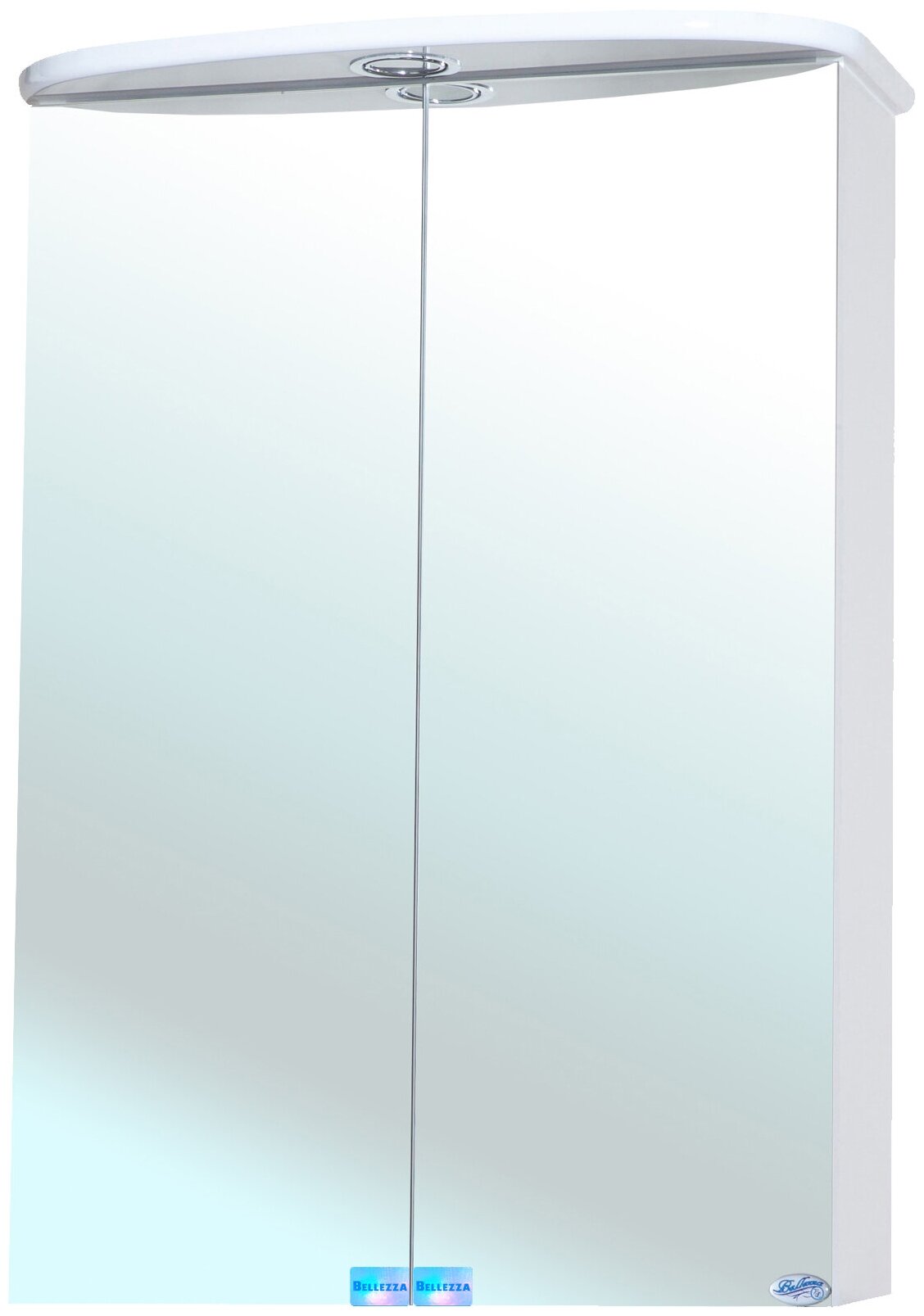 Зеркальный шкаф Bellezza Мимоза 50 с подсветкой Белый