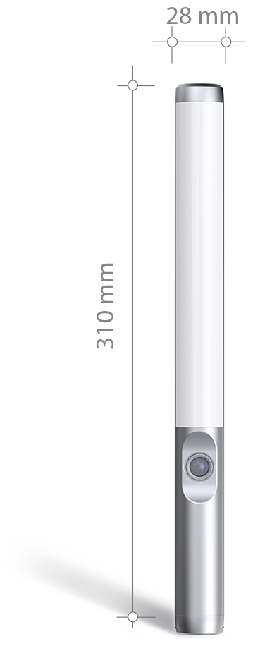 Автономная LED подсветка, светильник светодиодный 31см универсальная гелеос P3 2,5Вт/3,7V 1800mAh, MicroUSB, с датчиком - фотография № 14