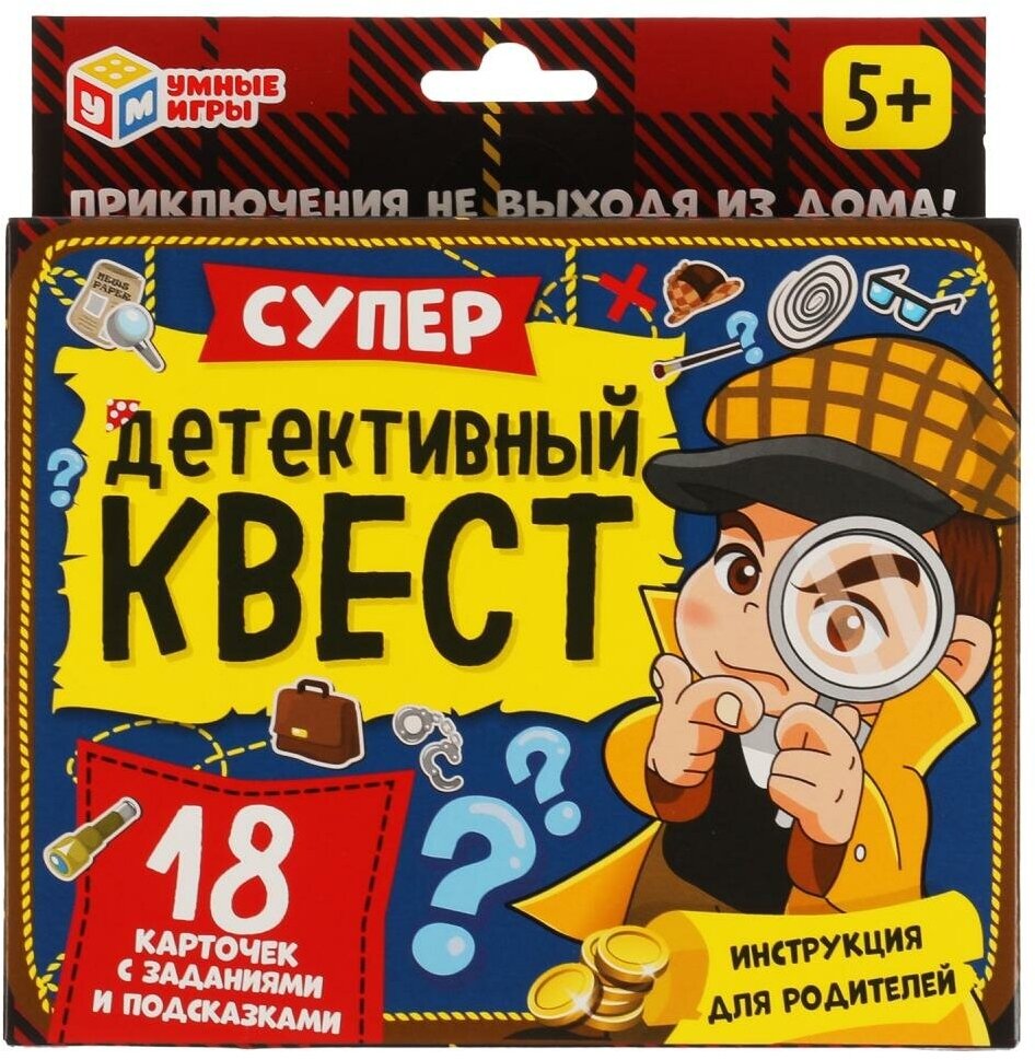 Игра Супер-детективный квест (18 карточек) Умные игры 4680107907714