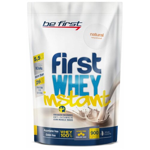 фото Протеин be first first whey instant, 900 гр., натуральный