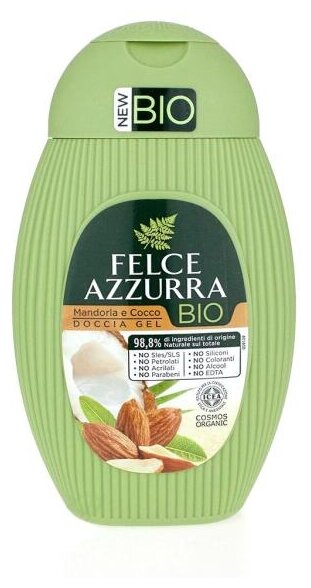 Гель для душа Felce Azzurra BIO Almond&Coconut, 250 мл