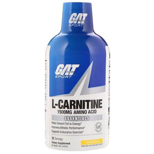 GAT, L-Carnitine, Amino Acid, Green Apple, 1,500 mg, 16 oz (473 ml)