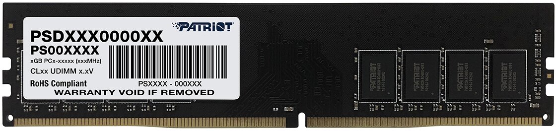 Оперативная память Patriot DDR4 16Gb 2666MHz Signature RTL PC4-21300 CL19 DIMM 288-pin 1.2В single rank