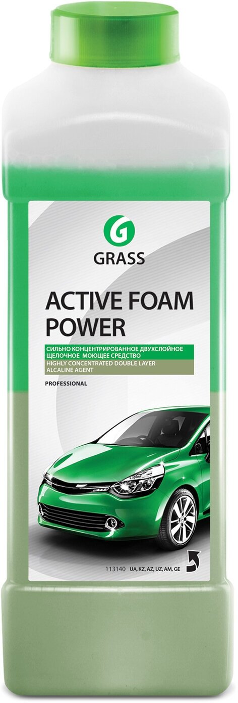 Автошампунь для бесконтактной мойки GRASS Active Foam Power Активная пена (1:50-1:100) 1л 113140