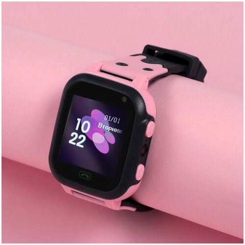 Детские смарт-часы AM-15 144 128x128 SIM 2G LBS камера 008 Мп розовые 260900₽