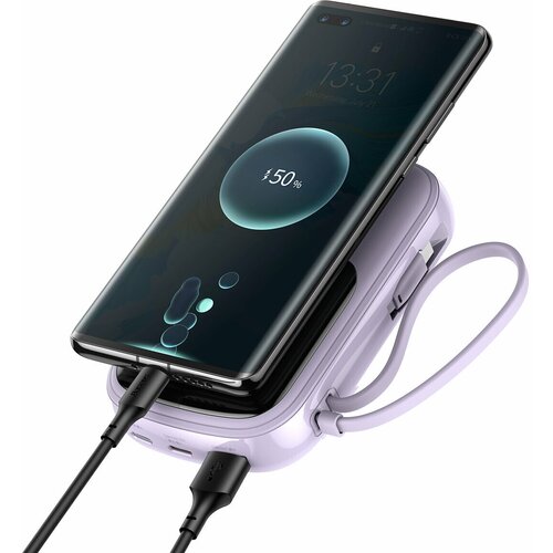 Внешний аккумулятор Baseus Qpow Digital Display quick charging power bank 20000 мАч 20W With IP Cable цвет Фиолетовый PPQD-H05 495000₽