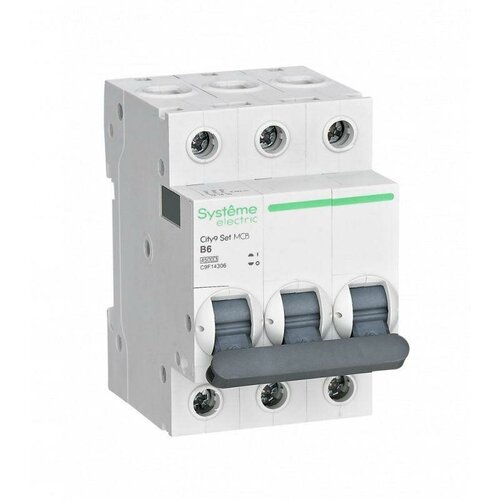 Выключатель автоматический модульный 3п B 6А 4.5кА City9 Set 400В  код. C9F14306  Systeme Electric (2шт. в упак.)