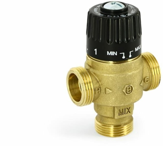 Термостатический смесительный клапан для систем отопления и ГВС 3/4 НР 30-65°С KV 18 STOUT SVM-0125-186520