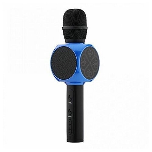 Беспроводной караоке микрофон со встроенной колонкой YS8 (позволяет петь без дополнительного оборудования) Синий