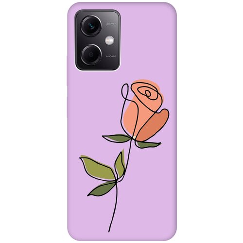 Силиконовый чехол на Xiaomi Redmi Note 12, Сяоми Редми Ноут 12 Silky Touch Premium с принтом Rose сиреневый силиконовый чехол на xiaomi redmi note 12 сяоми редми ноут 12 silky touch premium с принтом corgimania сиреневый