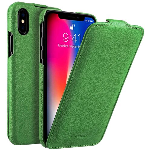 фото Флип-чехол melkco jacka type для apple iphone x/xs зеленый