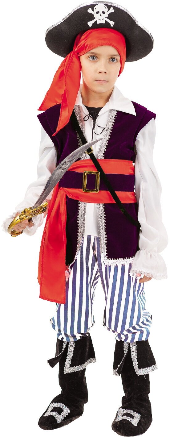 Костюм Пират Спайк (2004 к-18), размер 140, цвет мультиколор, бренд Пуговка