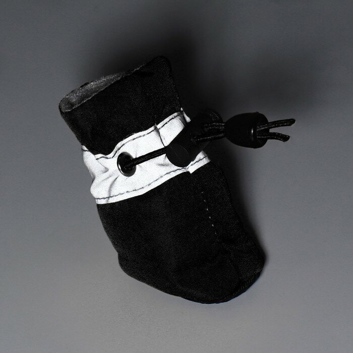 Ботинки для собак КНР "По лужам", набор 4 шт, 4 размер, черные (9078389) - фотография № 13
