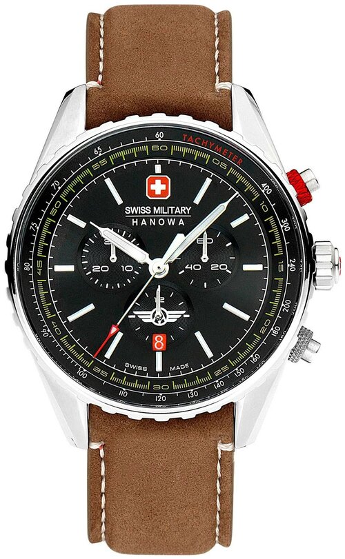 Наручные часы Swiss Military Hanowa Air, черный, коричневый
