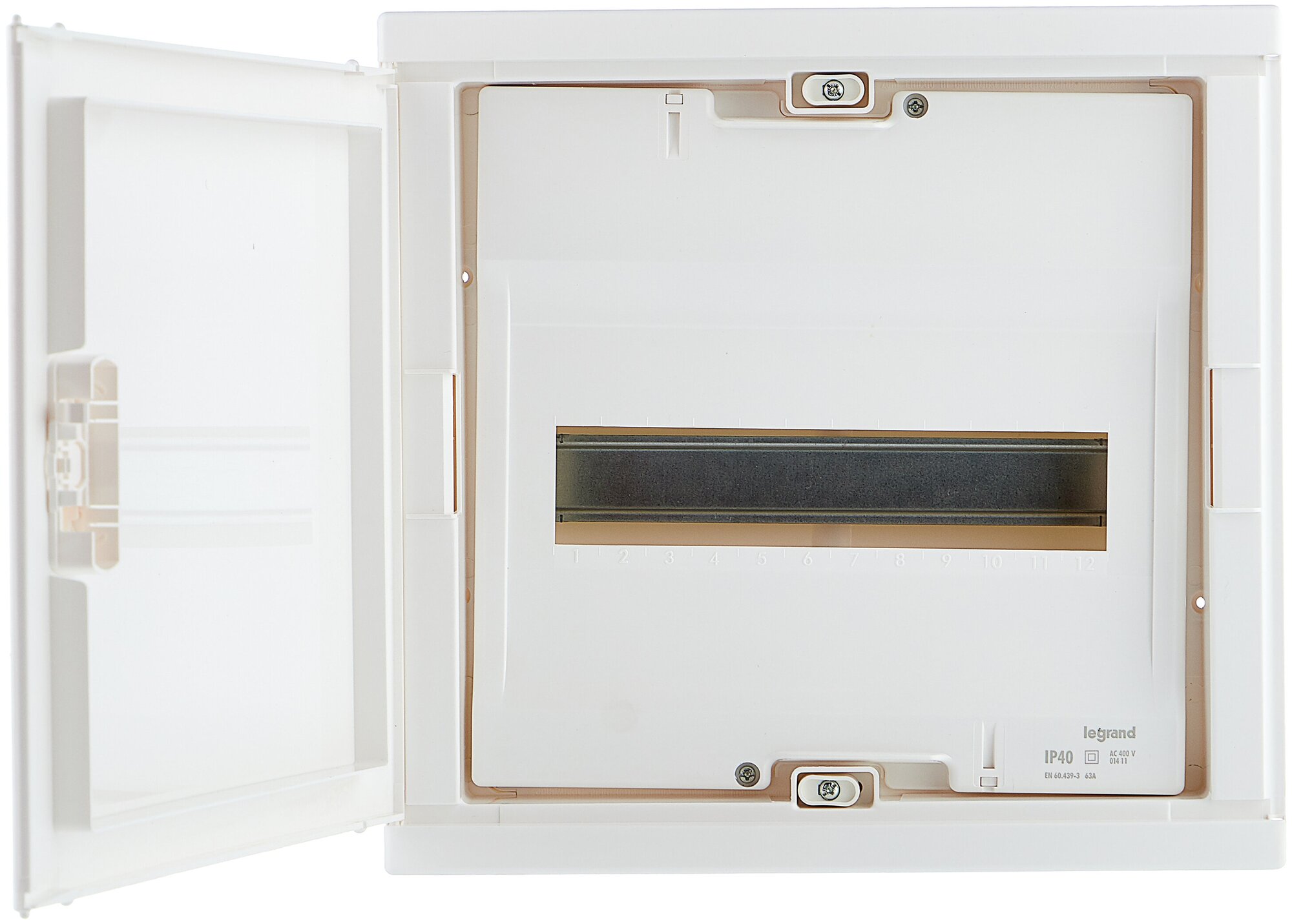 001411 Nedbox Шкаф встраиваемый 12+2М белая дверь Legrand - фото №2