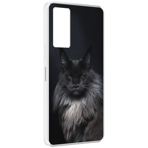Чехол MyPads кошка мейн кун 2 для Infinix Note 11 задняя-панель-накладка-бампер