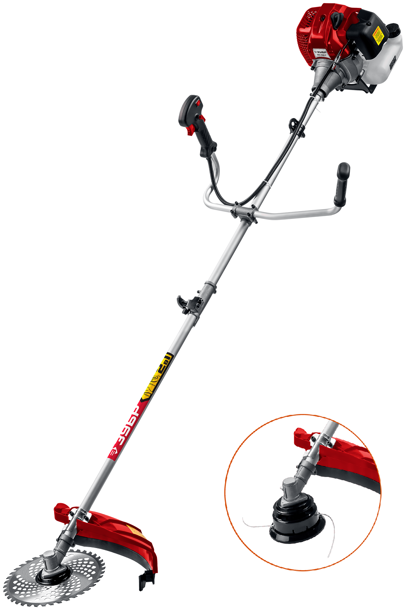 фото Триммер бензиновый ЗУБР КРБ-2500-Р серия «мастер» 2,5кВт