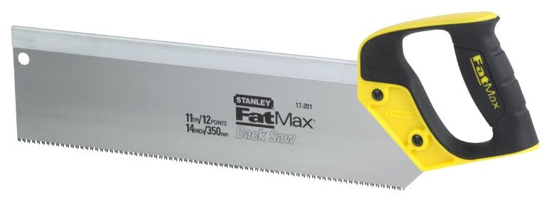 Ножовка по дереву FatMax Jet-Cut с обушком с закаленным зубом STANLEY 2-17-201, 11х350 мм