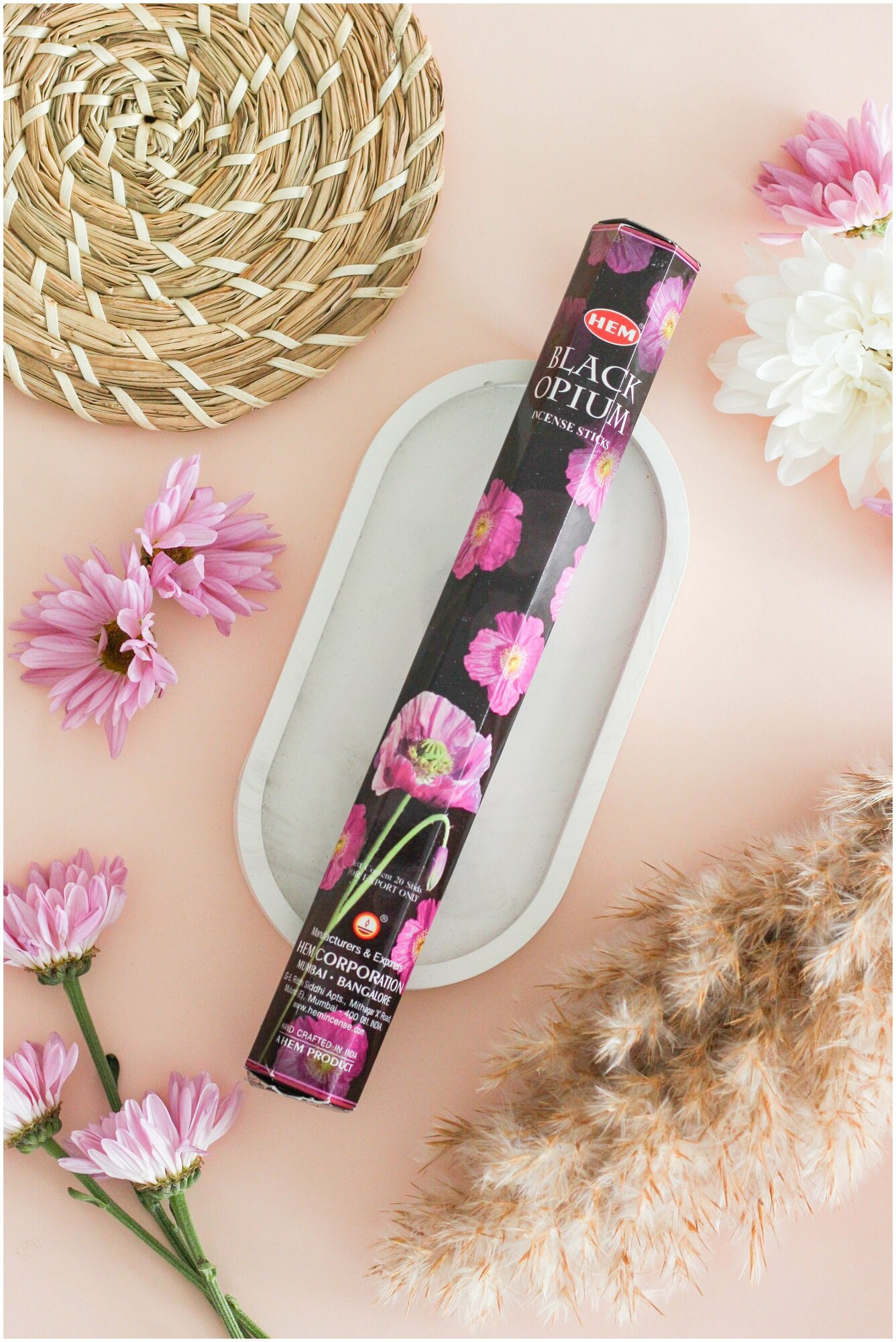 фото Благовоние Чёрный Опиум (Black Opium Hexa) HEM 40 г.