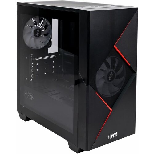 Корпус ATX HIPER CYCLOPS BR, Midi-Tower, без БП, черный корпус gamemax cyclops bg без бп midi tower atx черно серый 1 usb2 0 1 usb3 0 2 120мм