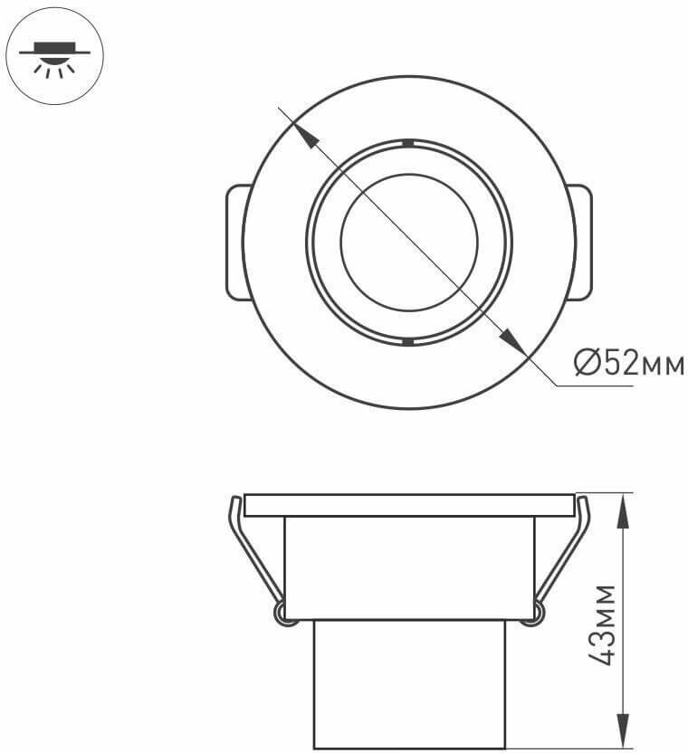 Мебельный светодиодный светильник Arlight LTM-R52WH 3W Day White 30deg 014914 - фотография № 4