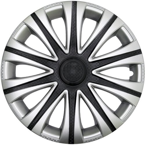 Колпаки на колеса STAR МАЙ SUPER BLACK R15, комплект 4шт, на диски радиус 15, легковой авто, цвет серый, серебристый, черный карбон.
