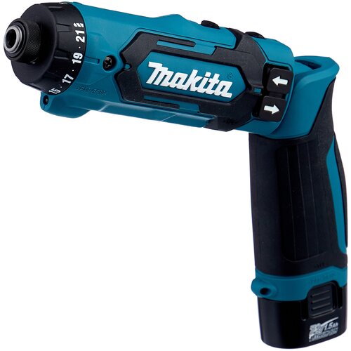 Аккумуляторная отвертка Makita DF012DSE бирюзовый кейс