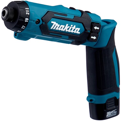 Аккумуляторная отвертка Makita DF012DSE бирюзовый зарядное для makita dc07sa 194355 4 194356 2 bl7010 1 5a