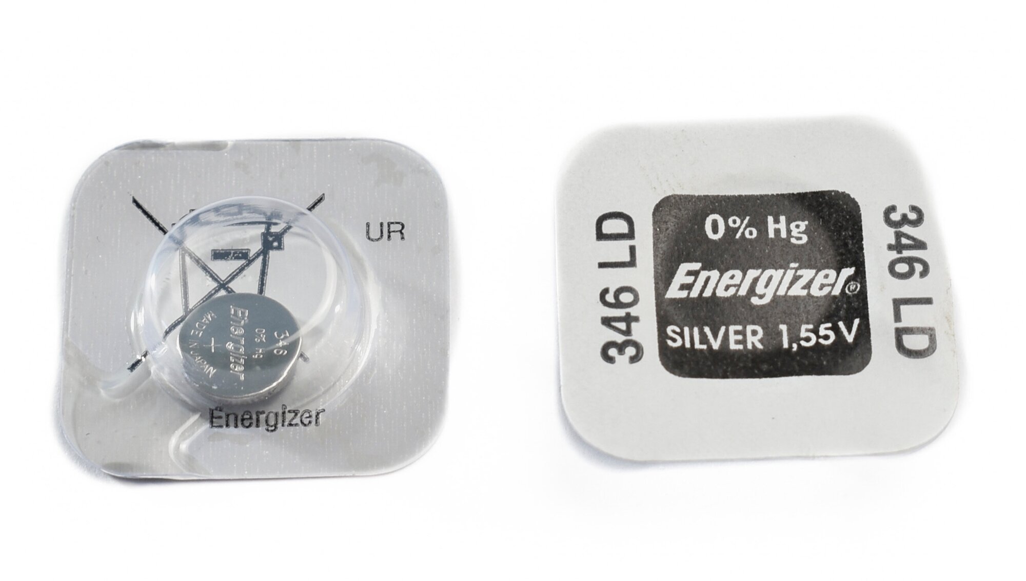 Батарейки для часов ENERGIZER Silver Oxide SR 346, серебряно-цинковые.
