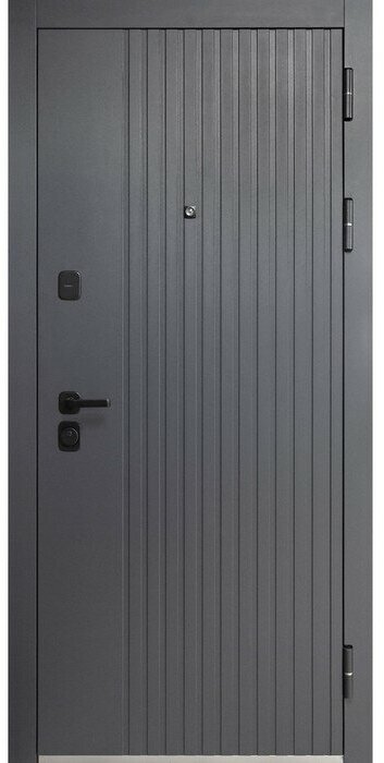 Дверь входная Ferroni Luxor Вертикаль графит - эмалит белый 960х2050 левая мм - фотография № 1