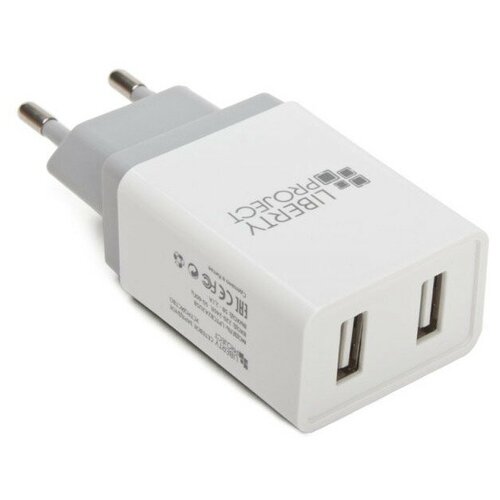 фото Зарядное устройство liberty project 2xusb 2.1а brick series white 0l-00041910