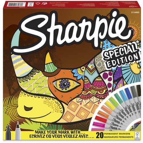 Набор маркеров перманентных Paper Mate Fine 2110122 Sharpie пулевидный пиш. наконечник 0.9мм 20цв. а