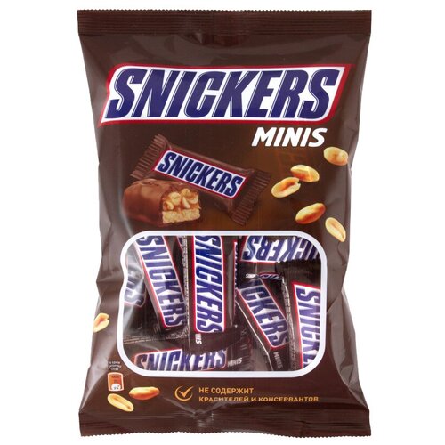 фото Шоколадные батончики snickers minis, 180 гр.