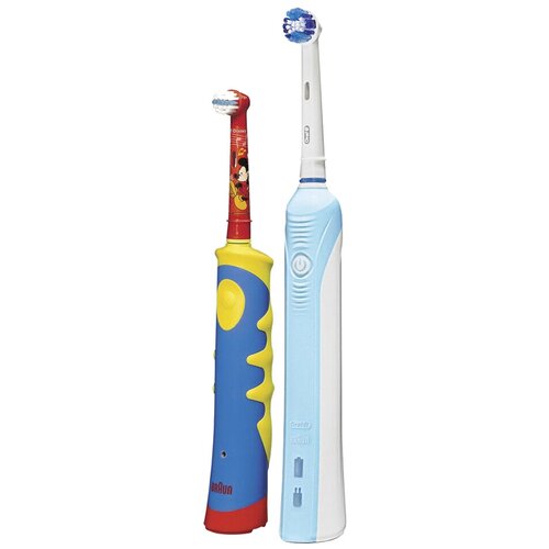 Электрическая зубная щетка Oral-B Professional Care 500 + Kids D10.513K 2017 желтый/синий