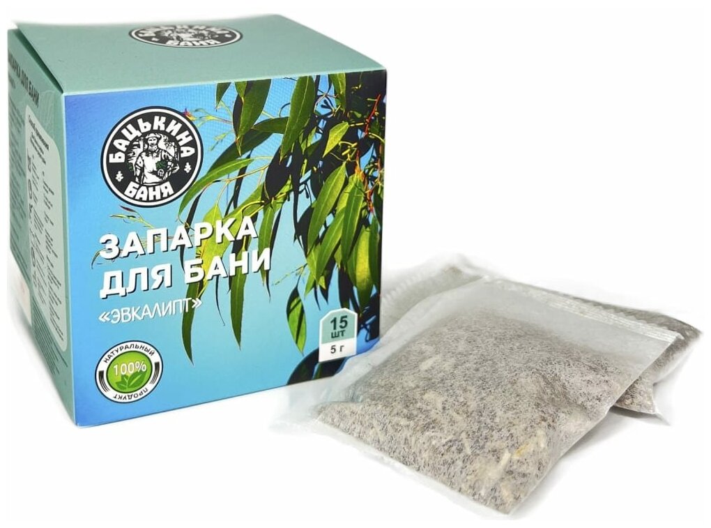 фото Фильтр-пакет для заваривания Бацькина баня Эвкалипт 15шт по 5g 21035