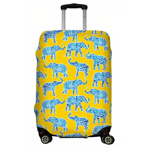 фото Чехол для чемодана "elephants on yellow" размер l lejoy