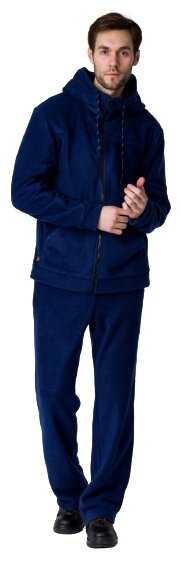 Куртка с капюшоном Актив (тк.Флис, 280), т.синий (64-66; 182-188) — купить по выгодной цене на Яндекс.Маркете
