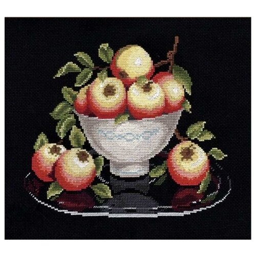 фото Набор для вышивания «яблоки в вазе», 20x24 см, овен