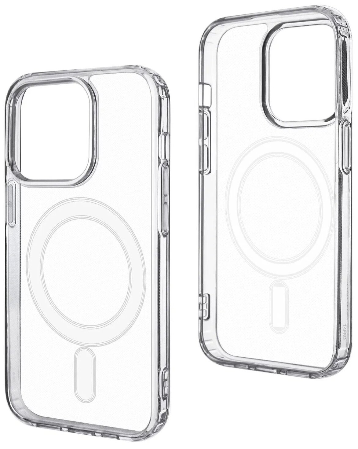 Прозрачный Чехол MagSafe с Магнитным кольцом для iPhone 13 / Магнитный чехол для Айфона