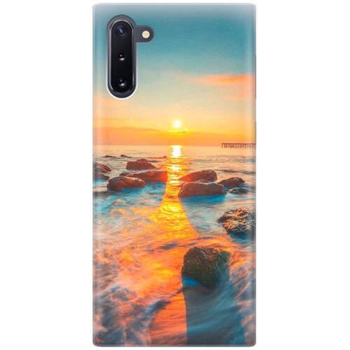 фото Силиконовый чехол на samsung galaxy note 10 / самсунг ноут 10 с принтом "закат на побережье" re:pa