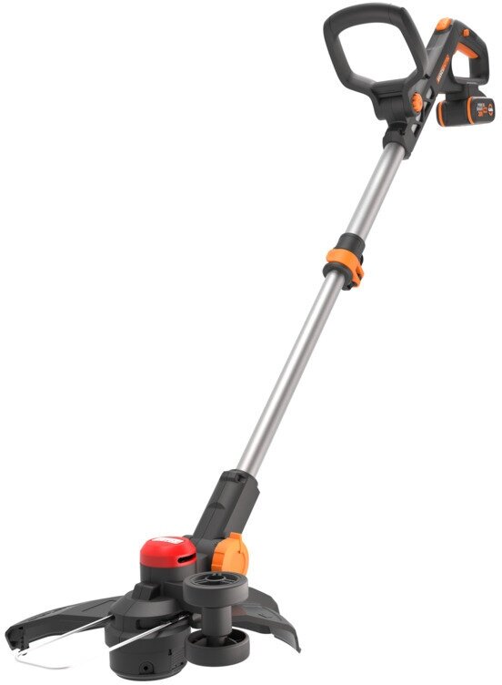 Триммер аккумуляторный бесщёточный WORX WG173E, 20В, 33см, 4Ач х1, ЗУ 2А, коробка