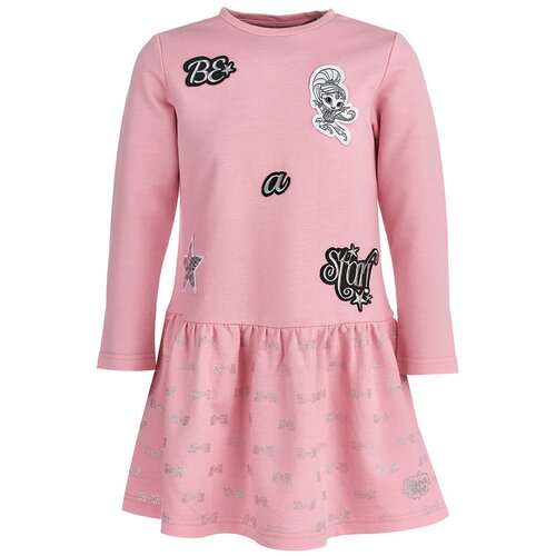 фото Платье button blue шиммер и шайн размер 128, розовый