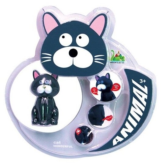 Фигурка мини-животного Junfa Кошечка, свет, звук (RS6199-Cat)