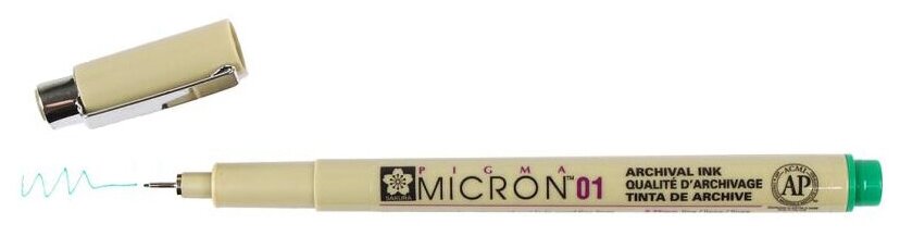 Ручка капиллярная Pigma Micron 0.25мм Зеленый