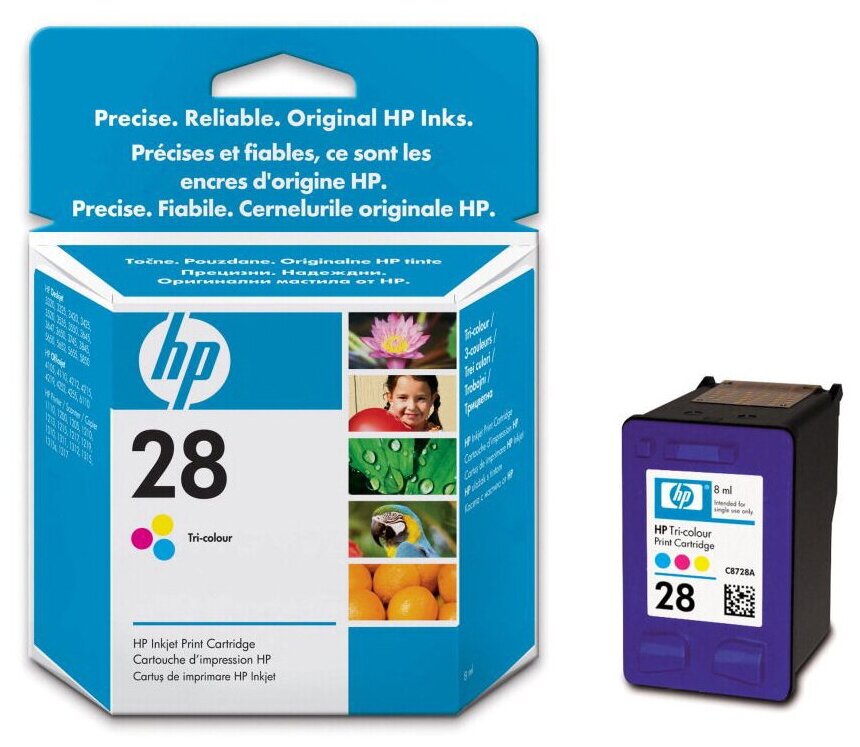 Картридж оригинальный цветной HP C8728A (№28) Color, ресурс 240 стр.