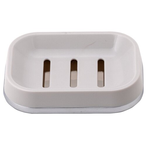 Мыльница Swensa Gloss, пластик, светло-серая