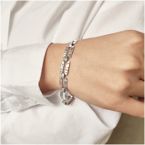 Браслет женский серебряный Мечта, серебро 925 пробы, ювелирное украшение на руку широкий, литой, глидерный, гибкий, на запястье