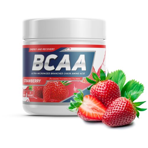 Аминокислотный комплекс Geneticlab Nutrition BCAA 2:1:1, клубника, 250 гр. bcaa geneticlab nutrition bcaa 2 1 1 груша 250 гр