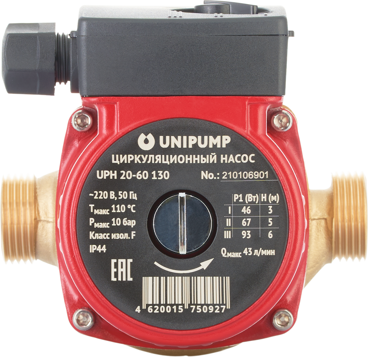 Циркуляционный насос UNIPUMP UPH 20-60